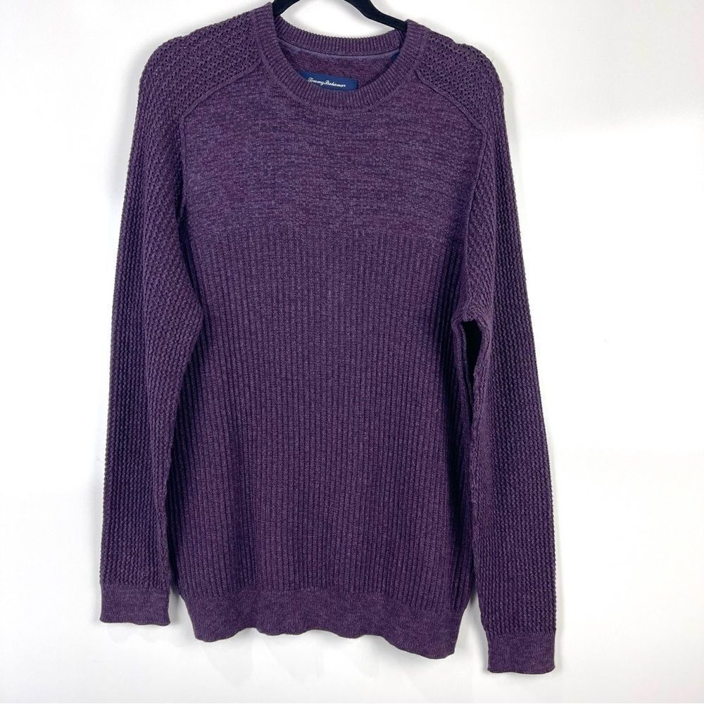 Tommy Bahama Purple Crewneck Long Sleeve Knit Sweater Women's Size Medium